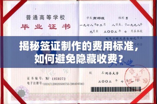 上思揭秘签证制作的费用标准，如何避免隐藏收费？