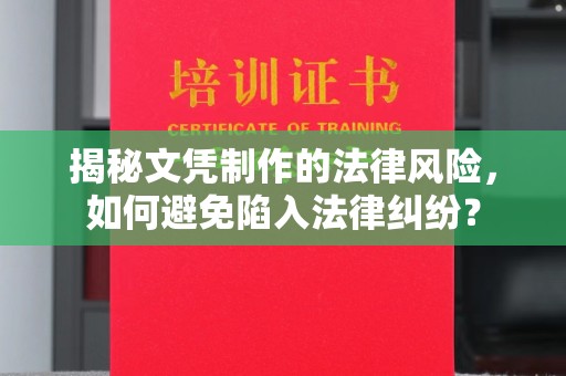 上思揭秘文凭制作的法律风险，如何避免陷入法律纠纷？