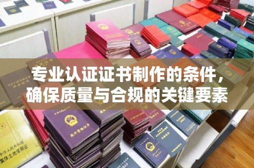上思专业认证证书制作的条件，确保质量与合规的关键要素